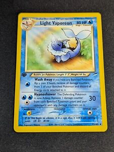Pokémon TCG Light Vaporeon 52/105 Neo Destiny 1st Edition Common 2002 Near Mint