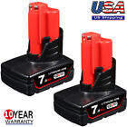 2Pack 7.0Ah Battery Replacement for Milwaukee M-12 Battery 12V Lithium Ion 48-11