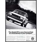 1984 VW Volkswagen Rabbit GTI Sport Hatchback Vintage Print Ad Wall Art Photo