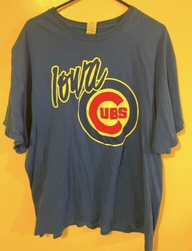 Iowa Cubs Chicago Cubs AAA Minor League Team 100% Cotton Shirt Unisex Adult XXL