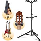 Double Guitar Stand Floor Holds Two Instruments Universal Multi Guitar Holder...