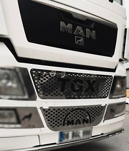 Man TGX Chrome Front Grill 2 Pieces Stainless STEEL