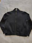 Prada 100% Wool Sweater Cardigan Full Zip Sz 54 Large Suede Leather Elbow Patch