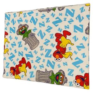 Vintage Sesame Street Thermal Blanket Oscar The Grouch & Elmo 72”x90” Polyester
