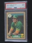 PSA 9 1987 TOPPS TIFFANY JOSE CANSECO CARD #620 ALL-STAR ROOKIE RARE L@@K