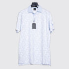 Dunning Golf Shirt Size S Oxford Blue/White Coolmax Short Sleeve
