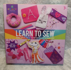 Craft-tastic Kids Learn to Sew Kit 7 Fun Projects Reusable Materials Projects