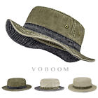 VOBOOM Bucket Hats for Men Washed Cotton Panama Hat Summer Fishing Hunting Cap