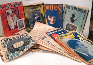 Huge Lot of over 5 lbs Antique Sheet Music for Framing or Crafting A+ Cover Art