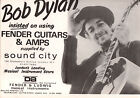 BOB DYLAN 1969 ISLE OF WIGHT FESTIVAL PROGRAM PULLED FENDER GUITAR AD / EX 2 NMT