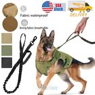 2023 Tactical Training Dog Collar Harness Military Adjustable Nylon Vest+Leash