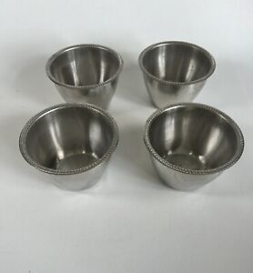 Vollrath 18-8 Stainless Steel 47601 Condiment Cups Vintage Set of 4 Japan