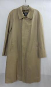 Burberry J Press Beige Trench Coat Wool Nova Check Removable Lining Size L