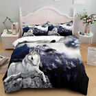 Head Wolf Quit Bedding Set Queen Holiday Quilt/doona Cover Pillowcase