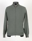 $2195 BRUNELLO CUCINELLI 100% Cashmere Full Zip Sweater - Green - 50 M