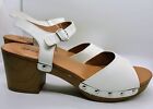 STYLE & CO. WOMENS ANDDREAS FAUX LEATHER CLOG HEEL SANDALS SHOES 12