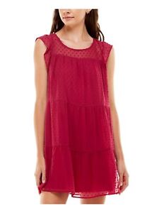 CRYSTAL DOLLS Womens Pink Pullover Styling Lined Mini Dress L
