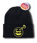 NW Men Women SMILE BOMB Funny Hipster MMA Snowboard Ski Long Beanie Hat One Size