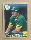 Jose Canseco 1987 Topps Rookie Card #620, NM-MT