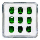 9 Pcs Natural Chrome Diopside 7x5mm Cushion Cut Vivid Green Loose Gemstones Lot