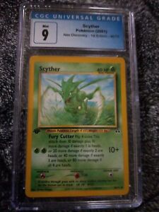 2001 Pokemon Neo Discovery 1st Edition #46 Scyther CGC 9 MINT Non HOLO