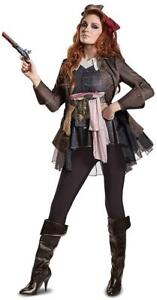 Captain Jack Sparrow Female Pirates Caribbean Fancy Dress Up Halloween Costume