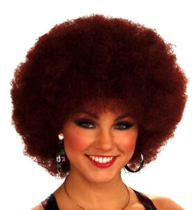 70s Disco Doll Afro Wig auburn red adult woman groovy party hair retro lady girl