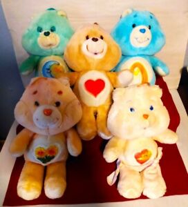 LOT OF 5 : VINTAGE 1983 CARE BEARS – GENTLY USED AND LOVED