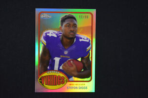 Stefon Diggs 2015 Topps Chrome 1976 Football Refractor /99 Rookie Vikings #76-SD