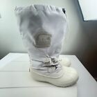 Women's Sorel Snowlion White Winter Snow Boots Lace Up Size 9