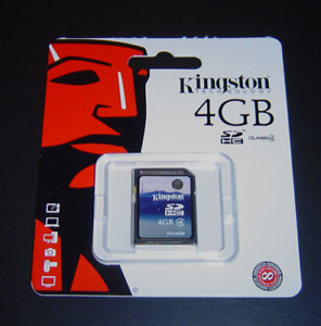 Kingston 4GB SDHC Secure Digital High Capacity Class 4 Card SD4/4GB Box of 25