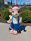 New ListingChristmas Santa Mouse With Cookies & Candle Blow Mold 2.5 ft Pre-Lit LED Timer