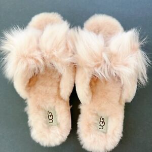 UGG UGG® Mirabelle Fur Bow Slippers Size 7 NEW