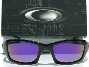 NEW* Oakley FIVES Squared BLACK w POLARIZED Galaxy Purple Lens Sunglass 9238