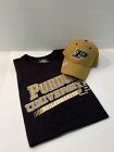 Vintage Champion Purdue University  XL Black TShirt  Gold Ball Cap Boilermakers