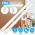 2X LED Kitchen Under Cabinet Closet Shelf Lighting Strip Bar USB Light Lamp Kit