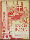 1960s Vintage Folded Panoramic Map Pianta Di Roma 500 Monuments Italy