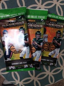2021 Panini Illusions NFL Football Cello Fat Pack Fatpack Sealed Lot Of 3 🔥🔥🔥