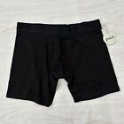 NWT Pact Everyday Extend Boxer Brief Organic Cotton Black Large