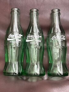 Vintage green coke bottles - 6.5 oz. Bangladesh, Greece, USA
