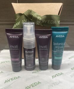 Aveda Invati Advance scalp revitalizer, shampoo, conditioner, masque trial sizes