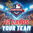 12-Card MLB Baseball Repack Lot - Your Team - Insert & RC Every Pack Guaranteed