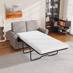 Pull Out Sofa Bed Sleeper Sofa with Twin Size Mattress Pad 2-in-1 Pull Out Couch