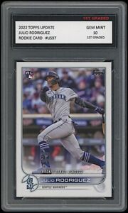 JULIO RODRIGUEZ 2022 TOPPS UPDATE 1ST GRADED 10 DEBUT ROOKIE CARD #US97 MARINERS