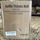 Essential 8000 Assorted Raffle Tickets Rolls Double Raffle Tickets Set of 4 A...