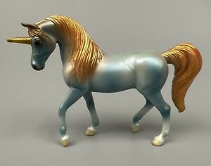Breyer Stablemate pearly orange and blue unicorn walking Arabian Mystery Foal