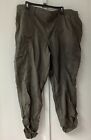 sonoma goods for life Cargo Style Pants Size 22W Green Olive Roll Up Hem Pockets