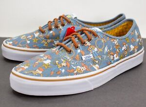 Vans x Toy Story Mens Size US 11 Woody Print Denim Pixar 4 Sneakers Shoes RARE
