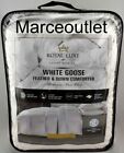Royal Luxe Goose Over Filled Feather / Down Comforter KING White