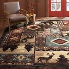Southwest Area Rug Bear Rustic Adirondack Cabin Lodge Country Living Room 8x11